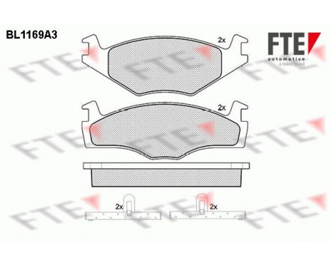 Brake Pad Set, disc brake BL1169A3 FTE