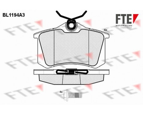 Brake Pad Set, disc brake BL1194A3 FTE, Image 2