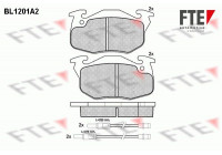 Brake Pad Set, disc brake BL1201A2 FTE