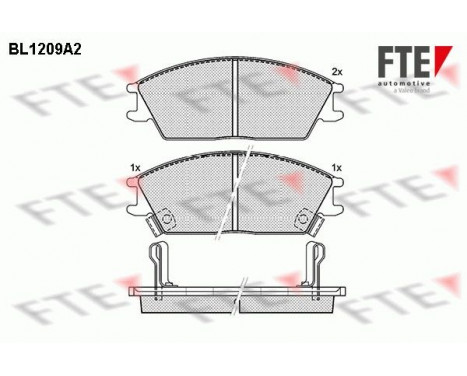 Brake Pad Set, disc brake BL1209A2 FTE