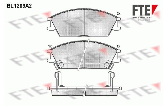 Brake Pad Set, disc brake BL1209A2 FTE