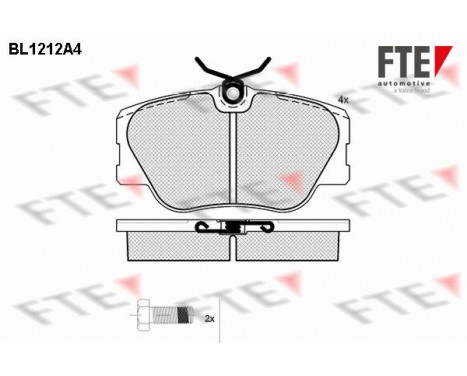 Brake Pad Set, disc brake BL1212A4 FTE