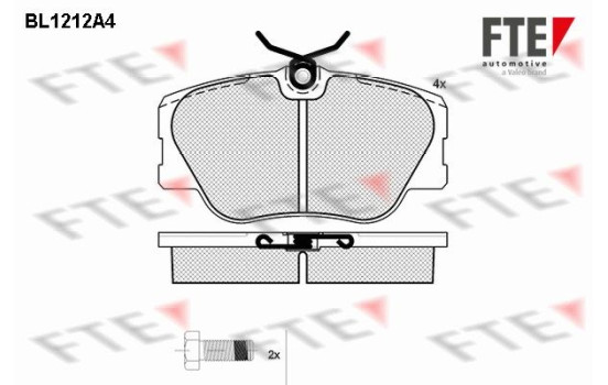 Brake Pad Set, disc brake BL1212A4 FTE