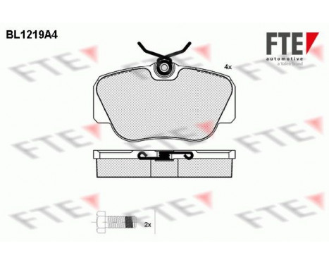 Brake Pad Set, disc brake BL1219A4 FTE