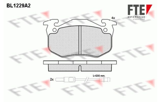 Brake Pad Set, disc brake BL1229A2 FTE