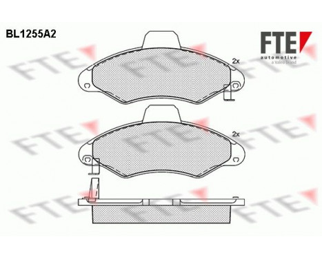 Brake Pad Set, disc brake BL1255A2 FTE