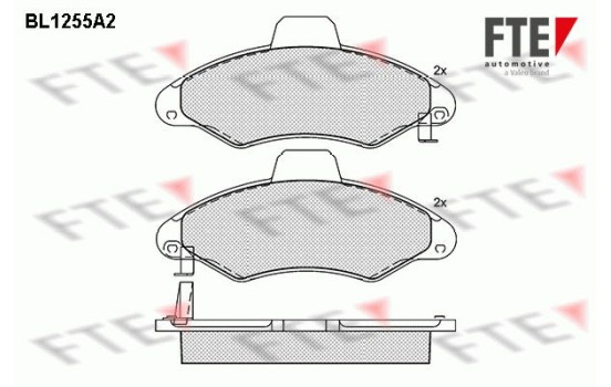 Brake Pad Set, disc brake BL1255A2 FTE