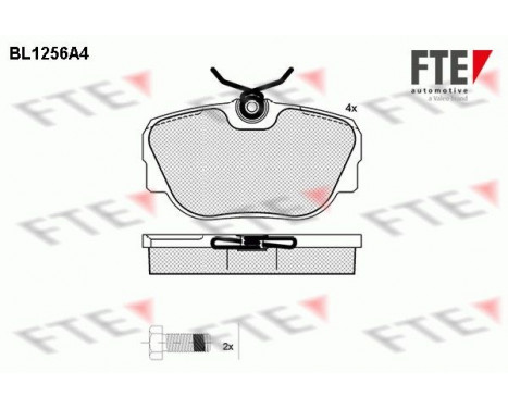 Brake Pad Set, disc brake BL1256A4 FTE