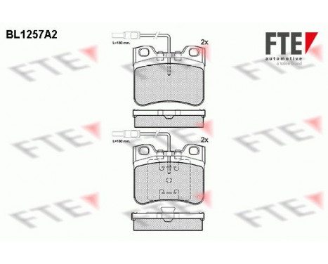 Brake Pad Set, disc brake BL1257A2 FTE