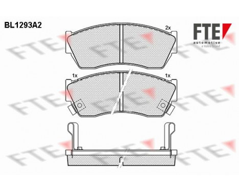 Brake Pad Set, disc brake BL1293A2 FTE