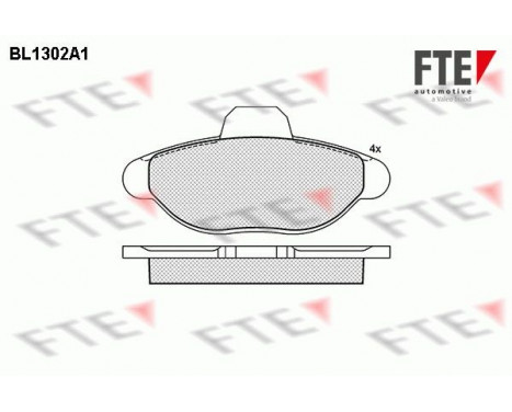 Brake Pad Set, disc brake BL1302A1 FTE