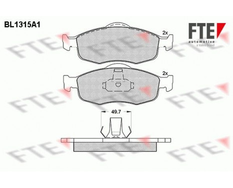 Brake Pad Set, disc brake BL1315A1 FTE
