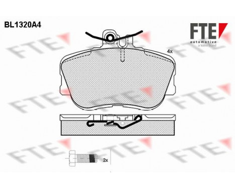 Brake Pad Set, disc brake BL1320A4 FTE