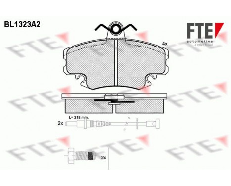 Brake Pad Set, disc brake BL1323A2 FTE