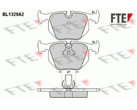 Brake Pad Set, disc brake BL1329A2 FTE