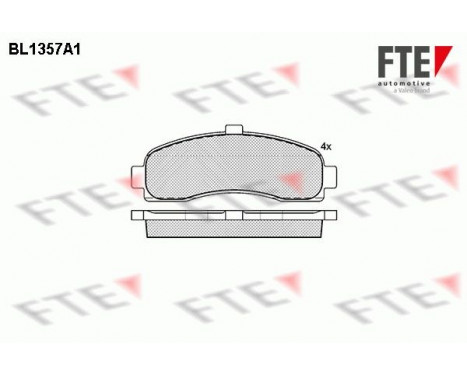 Brake Pad Set, disc brake BL1357A1 FTE