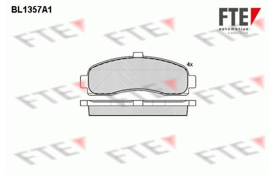 Brake Pad Set, disc brake BL1357A1 FTE