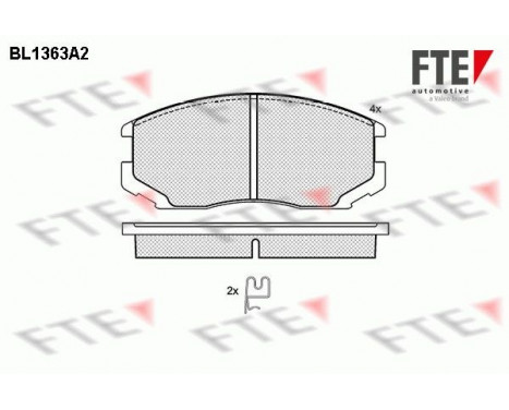 Brake Pad Set, disc brake BL1363A2 FTE