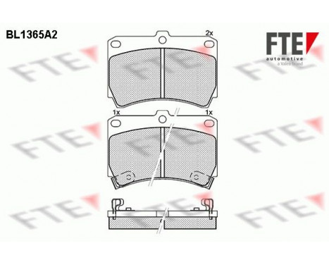 Brake Pad Set, disc brake BL1365A2 FTE