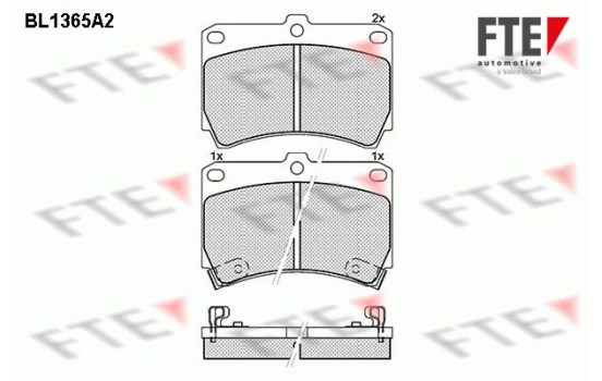 Brake Pad Set, disc brake BL1365A2 FTE