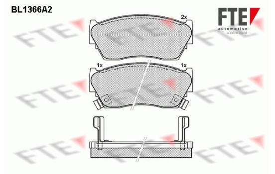 Brake Pad Set, disc brake BL1366A2 FTE