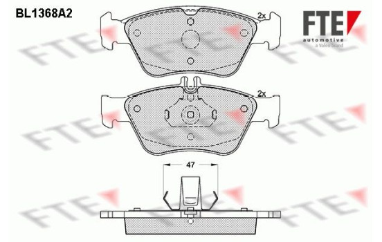 Brake Pad Set, disc brake BL1368A2 FTE