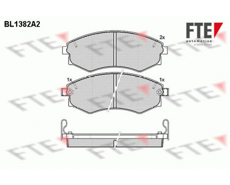 Brake Pad Set, disc brake BL1382A2 FTE