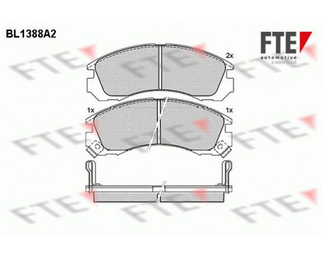 Brake Pad Set, disc brake BL1388A2 FTE