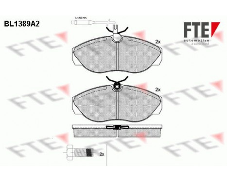 Brake Pad Set, disc brake BL1389A2 FTE