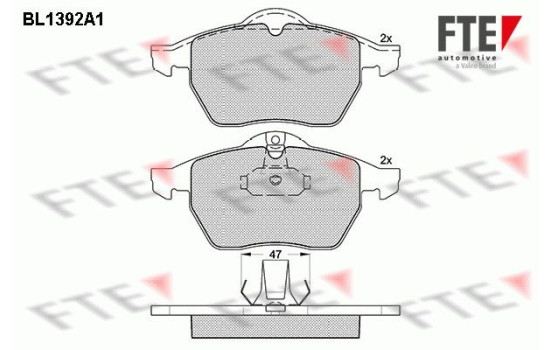 Brake Pad Set, disc brake BL1392A1 FTE