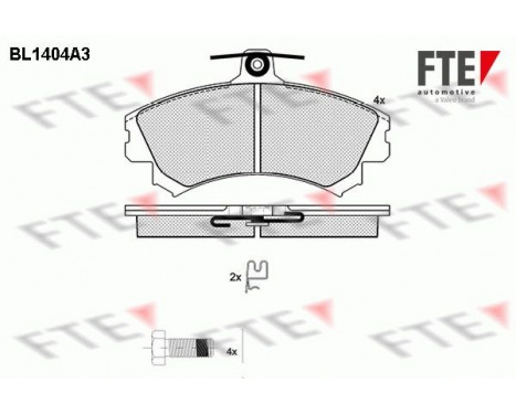 Brake Pad Set, disc brake BL1404A3 FTE