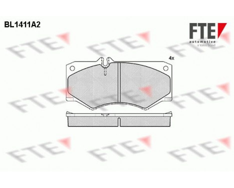 Brake Pad Set, disc brake BL1411A2 FTE