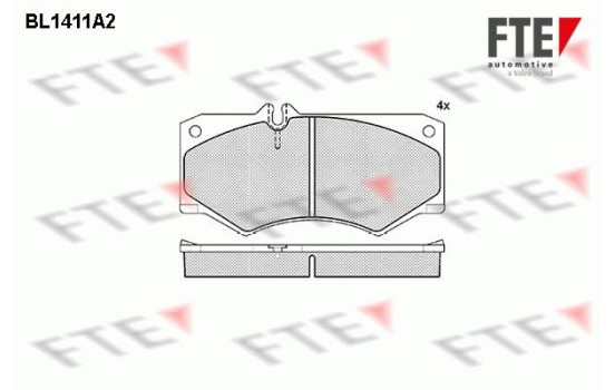 Brake Pad Set, disc brake BL1411A2 FTE