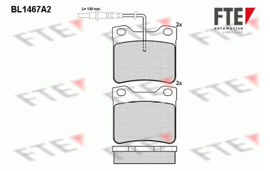 Brake Pad Set, disc brake BL1467A2 FTE