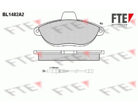 Brake Pad Set, disc brake BL1482A2 FTE