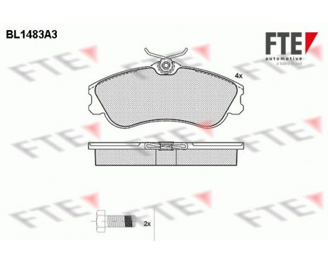 Brake Pad Set, disc brake BL1483A3 FTE