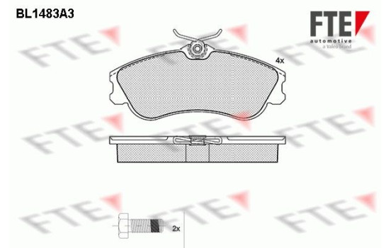 Brake Pad Set, disc brake BL1483A3 FTE