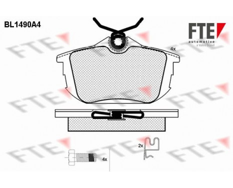 Brake Pad Set, disc brake BL1490A4 FTE