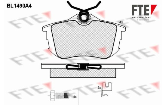 Brake Pad Set, disc brake BL1490A4 FTE