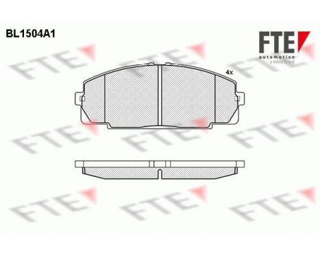 Brake Pad Set, disc brake BL1504A1 FTE