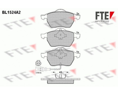 Brake Pad Set, disc brake BL1524A2 FTE