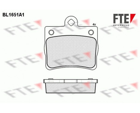 Brake Pad Set, disc brake BL1651A1 FTE