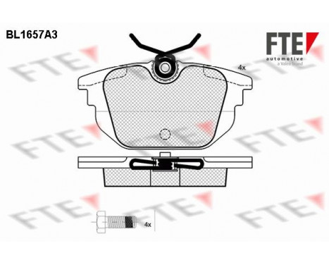 Brake Pad Set, disc brake BL1657A3 FTE