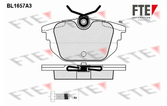 Brake Pad Set, disc brake BL1657A3 FTE