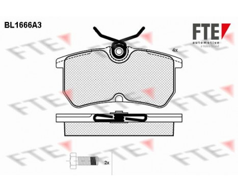 Brake Pad Set, disc brake BL1666A3 FTE