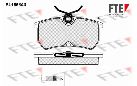 Brake Pad Set, disc brake BL1666A3 FTE