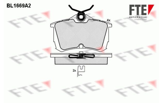 Brake Pad Set, disc brake BL1669A2 FTE