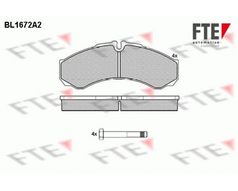 Brake Pad Set, disc brake BL1672A2 FTE