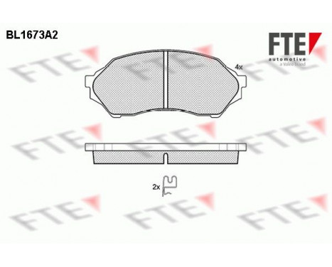 Brake Pad Set, disc brake BL1673A2 FTE