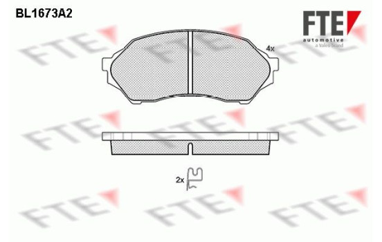 Brake Pad Set, disc brake BL1673A2 FTE